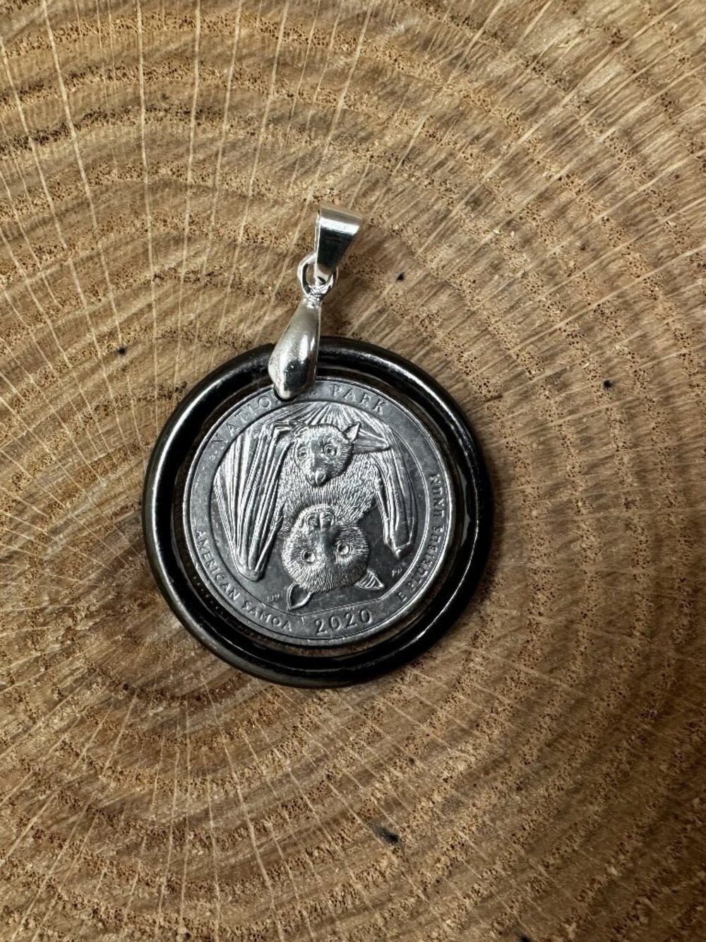 2020 National Park of America Samoa Quarter Pendant – Handcrafted Resin Jewelry